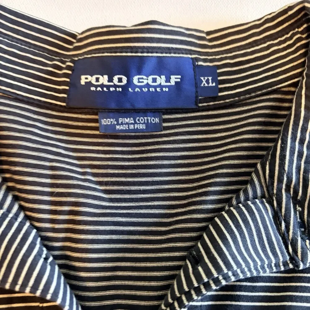 Polo Ralph Lauren Golf Long Sleeve Polo Shirt Men's XL Brown 100% Pima Cotton